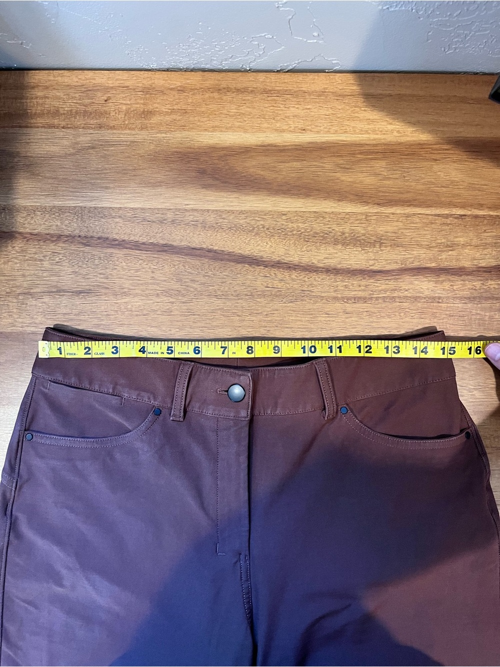 LULULEMON City Sleek 5 Pocket Wide Leg High Rise Pant Size 29 Roasted Brown - Picture 12 of 15